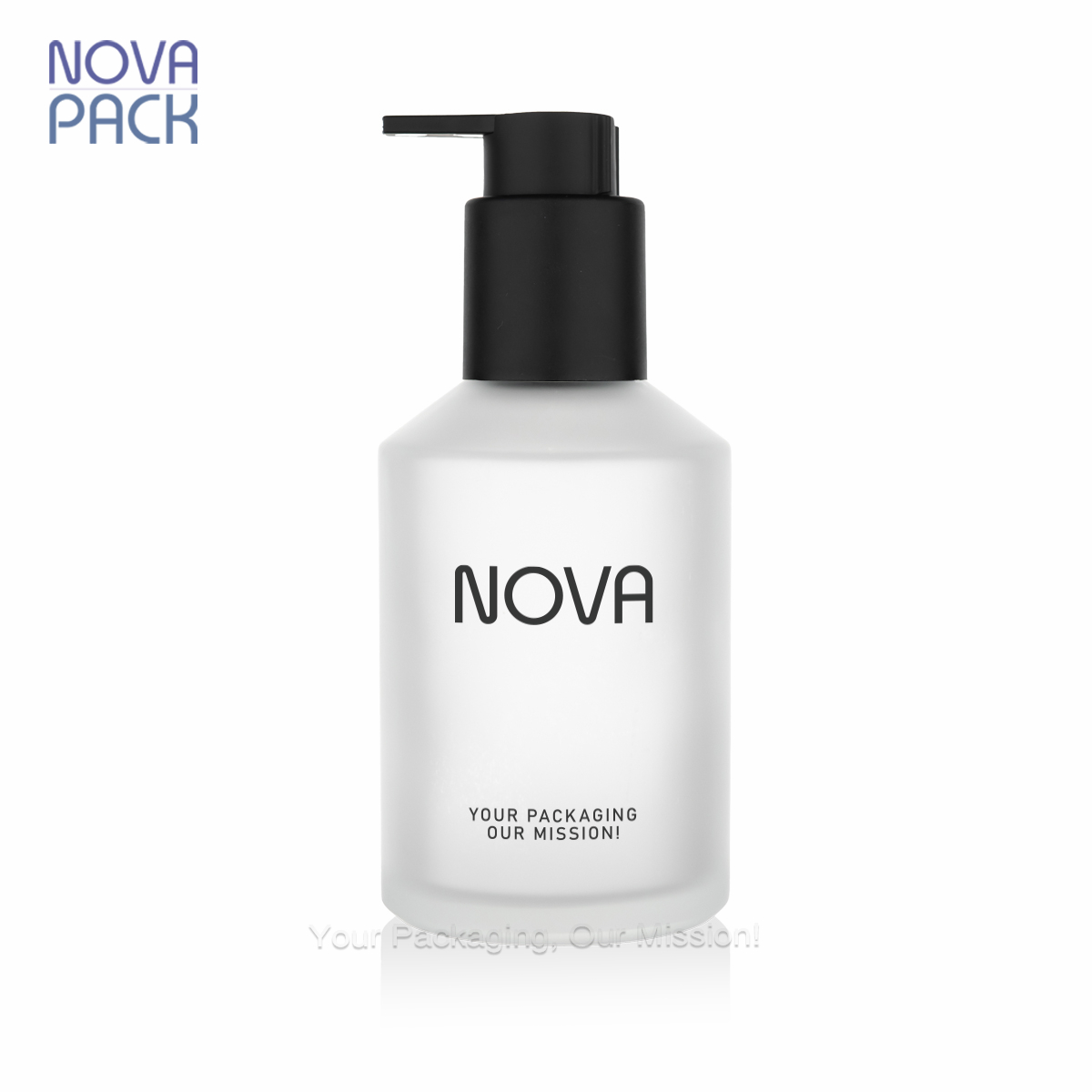 Bouteille givrée + pompe à verrouillage noire
