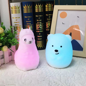 Squishy Silikon lampe für Kinder Süße Pinguin Tier Nachtlichter 9 Farb optionen perfekt für Kinder Schlafzimmer Kawaii Room Decor