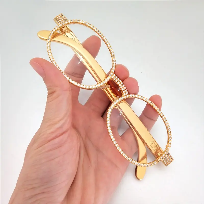 نظارات هيب هوب مطلية بالذهب عيار 18 بتصميم كلاسيكي منتج جديد