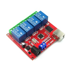 Interruptor de Control de relé USB de 4 canales, 5V, 12V, 24V, control de computadora programable para PC de hogar inteligente, controlador inteligente
