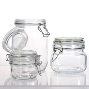 โหลแก้วพร้อมฝาปิดทรงสี่เหลี่ยมทรงกลม - Product Image 2