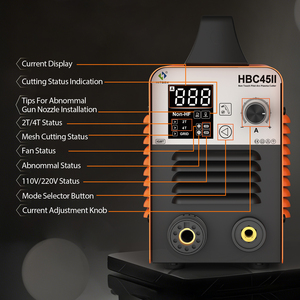 Bir HBC45II HITBOX plazma kesici 45Amp olmayan dokunmatik Pilot ark plazma kesme makinesi Metal Max kesim için IGBT invertör ızgara kesim 15mm - Product Image 2