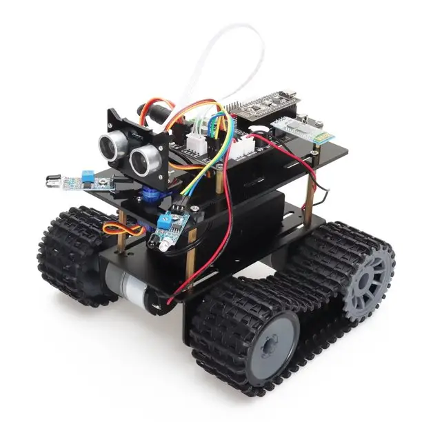 Kit Starter Robot tangki pintar DIY NANO-V3.0 C/C ++ kode NRF tangki gestur nirkabel Kit Starter Kit mobil Robot pintar untuk ArduIDE