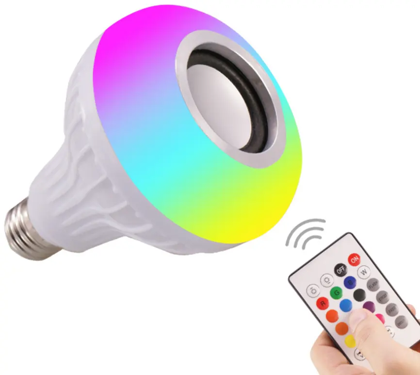 무선 스피커 RGB 전구 E27 LED 램프 스마트 LED 음악 전구