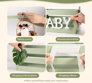 Tùy chỉnh bằng gỗ bé tắm Crate với xử lý trong phong cách khác nhau, thuận tiện cho việc lưu trữ bé nguồn cung cấp trong thùng gỗ - Product Image 5