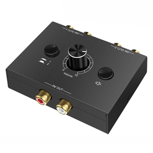 RCA Stereo Audio Switch Bi-Directional <strong>2</strong> in <strong>1</strong> Out R/L Audio <strong>Switcher</strong> <strong>1</strong> in <strong>2</strong> Out 2RCA Stereo Audio <strong>Splitter</strong> with Mute Button