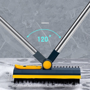 Nhà vệ sinh dài Xử lý cứng lông làm sạch bàn chải sàn gạch bàn chải trong phòng tắm ba trong một không chết góc sàn bàn chải - Product Image 4