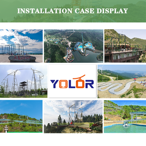 Chuyên nghiệp thương mại ngoài trời núi rừng bay đi qua ngoài trời Zip Line Kit Thiết bị dây trượt Bầu Trời Zip Line - Product Image 4