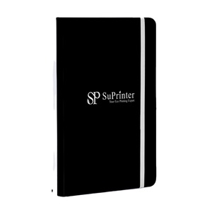 Cuaderno A5 personalizado al por mayor con correa elástica portalápices cubierta de PVC logotipo impreso diario nota libro promoción - Product Image 1