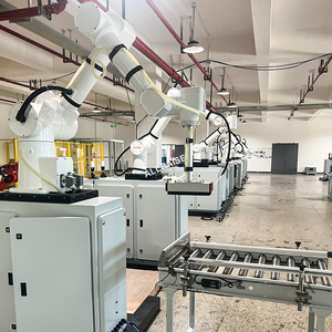 Caja de maquinaria de brazo de Robot CNC inteligente, apiladores de caja de carga de brazo de Robot de cartón, máquina apiladora y paletizadora