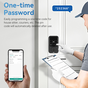 Xsdts DS-P thông minh Nhà <span class=keywords><strong>Keyless</strong></span> nhập <span class=keywords><strong>deadbolt</strong></span> khóa tuya App Bluetooth điều khiển từ xa dễ dàng cài đặt nhiều mở khóa phương pháp - Product Image 3