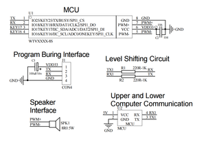 Musik-Sprach chip mit hoher Klang qualität 0,3 V bis 5,5 V 16-Bit-ADC Eingebauter 380s-Speicher Programmier barer Spracherkennungs-IC-Chip - Product Image 2