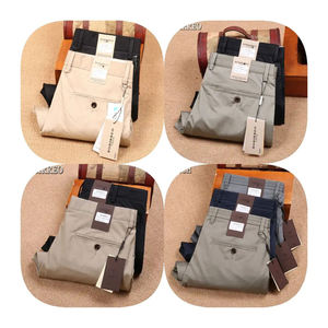 Pantalones de traje de negocios para hombre, vestido informal de alto sentido, sin planchar, pierna recta, holgado, cintura media, cremallera, hilo teñido con mosca, estilo frontal