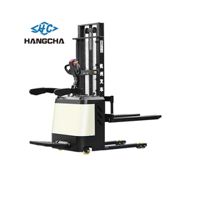 Hangcha stand-tahrikli istifleyici ile kurşun-asit meyilli 24v120ah kapasiteli elektrikli palet istifleyici 2 ton fabrikada - Product Image 1