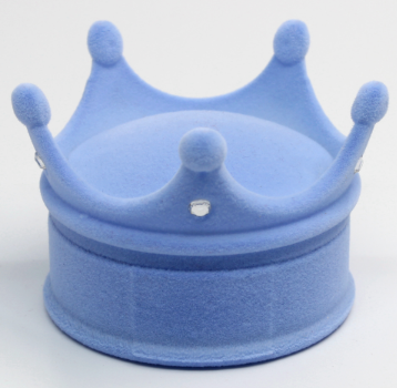 Corona azul caja de 6.5x6.5x4.7cm