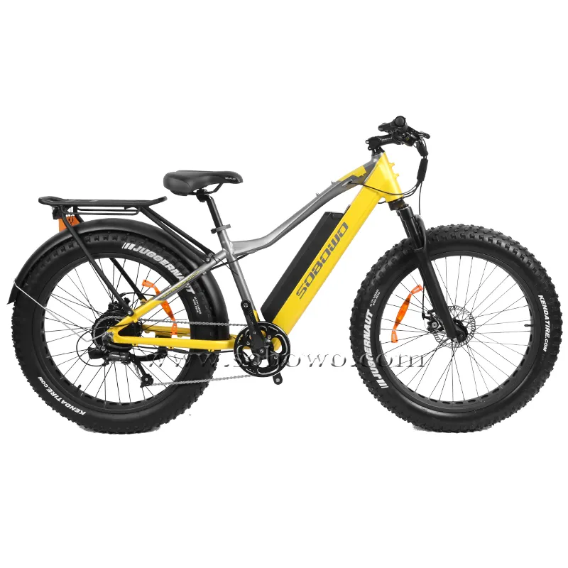 Sobowo S73 pneu Gordura 48v 1000w e bicicleta e bicicleta elétrica com rack traseiro e lamas