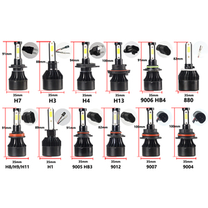 Araç aydınlatma sistemi, X7 h7 h11 h4 led far ampulü 9006 otobüs far led aydınlatma araç arabalar için led kafa lambaları 4 taraf - Product Image 6