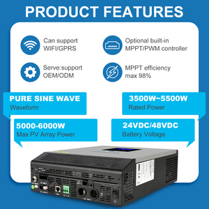 Контроллер заряда солнечной батареи CNSWIPOWER 3200VA 3KW PWM 50A AC 120V-DC24V - Product Image 3
