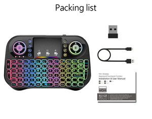 Backlit I10 Wireless Mini <strong>Keyboard</strong> 2.4Ghz Smart Remote <strong>Control</strong> for <strong>Android</strong> TV Box I10 Backlight Air Mouse - Product Image 3