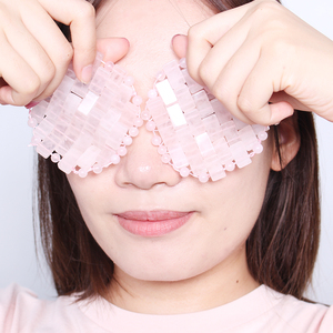 Doğal kullanımlık yeşim rulo göz kapağı uyku maskesi sıcak ve soğuk Anti-Aging kabartma yüz için gül ile kuvars taş - Product Image 3