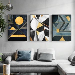 抽象几何图案壁画艺术海报现代家居装饰帆布版画 - Product Image 5