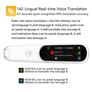 1.97-inch High-definition Touch Screen Scanning Translation Pen, an Assistant for <strong>Learning</strong> Chinese, Supporting 142 <strong>Languages</strong>.