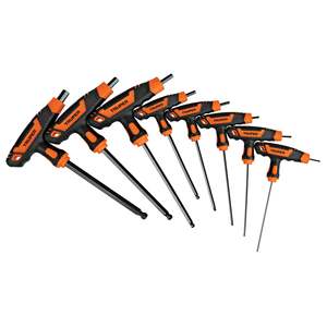 Expert ALL-8TPX Set of 8 Extra-Long Standard T-Handle Ball-End <strong>Hex</strong> <strong>Keys</strong> - Product Image 2