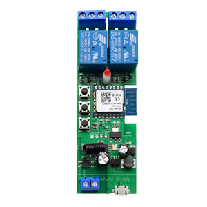 Tuyaアプリリモコンwifiワイヤレススマートスイッチリレーモジュール2チャンネルwifiリレースイッチRFレシーバー7-32v 12v 24v ac dc diy