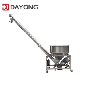 Crushed Polyester Flakes <strong>Spiral</strong> Screw Conveyor for Salt Storage <strong>Silo</strong>