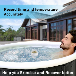Batteria sostituibile acqua digitale galleggiante secchiello del ghiaccio vasca da bagno termometri per bagno di ghiaccio termometro timer funzione conto alla rovescia - Product Image 5