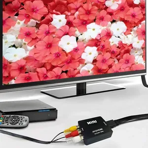 HD 1080P RCA AV a HDMI Converter Mini AV a HDMI RCA Compuesto CVBS Adaptador de audio y video para PS2/3 VCR DVD a TV con cable USB - Product Image 5