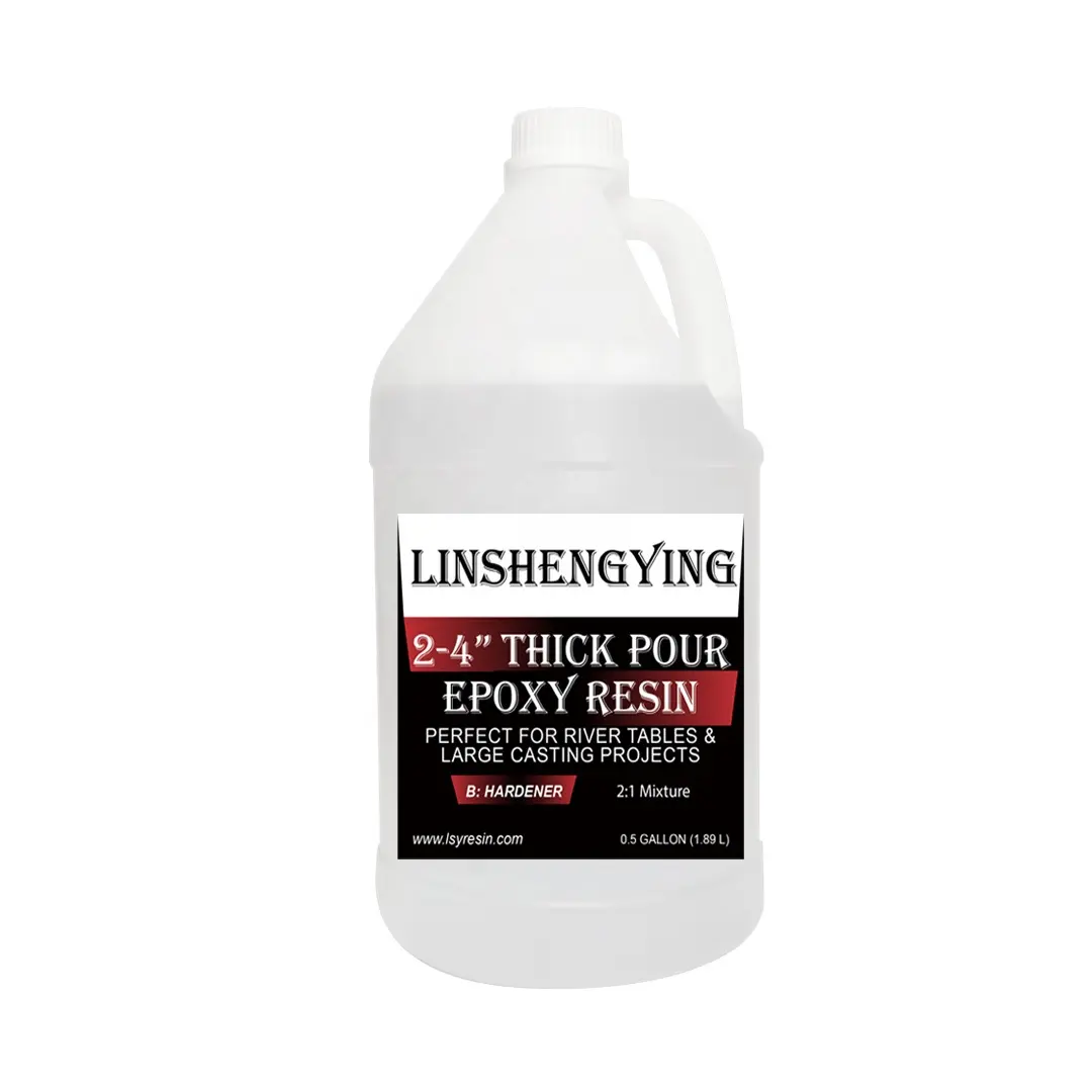 Lsy 1.5 Gal Sâu Đổ Epoxy Nhựa Pha Lê Rõ Ràng Thủy Tinh Lỏng 4 Inch Nghệ Thuật Nhựa 2:1 Cho Đúc Trên Thủ Công Sông Bảng, Gỗ Phụ