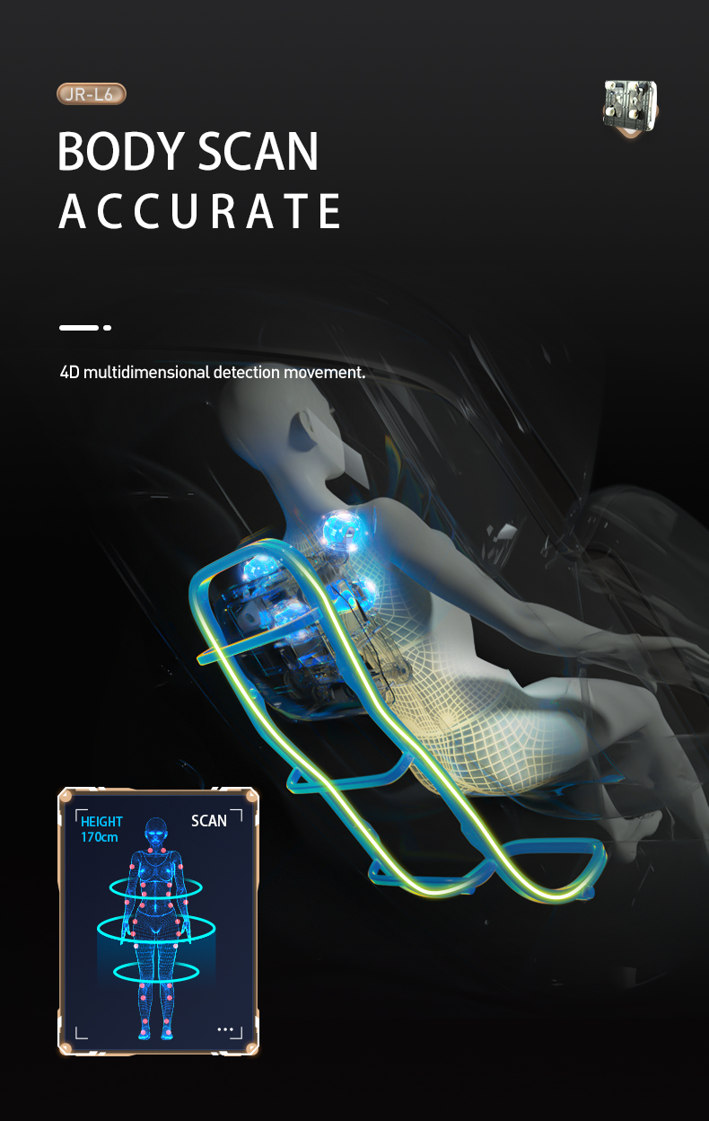 Jare L6 Wholesale Factory Price Luxury 4D Zero Gravity Shiatsu Roller Electric Kneading Back Heating Full Body Massage Chair