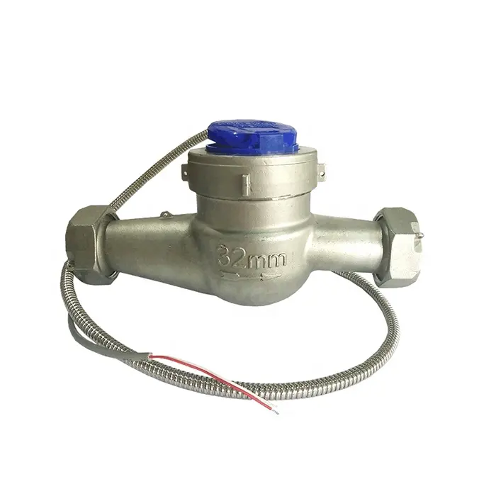 DN32mm acero inoxidable 304 Multi Jet de medidor de agua seco pulso salida medidor de agua