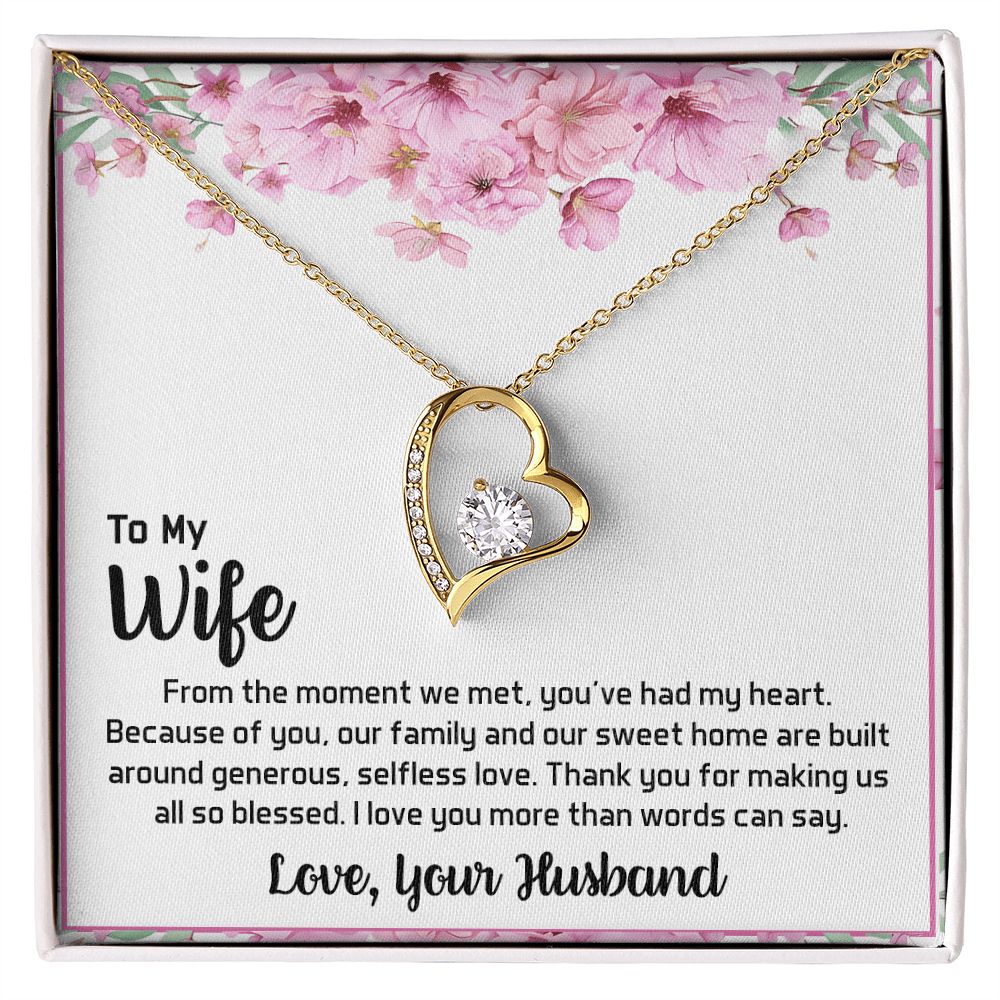 Gold Necklace + Card Gift Box