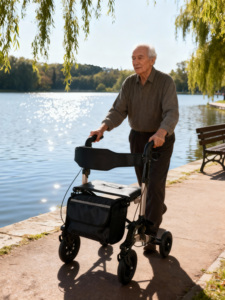 2025 חדש אלומיניום הליכה עזרי בכיר הליכה אנשים זקנים קלים וולקר rollator עם מושב - Product Image 2