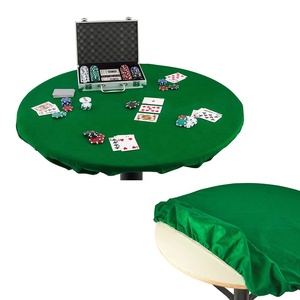 弹性边缘绿色毡桌布扑克拼图棋盘游戏桌盖适合方形36x36和圆桌36至48英寸 - Product Image 1