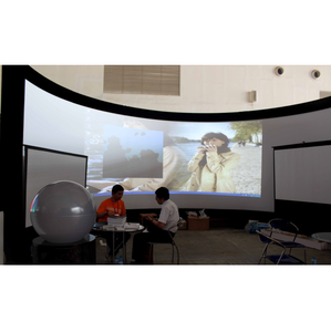 Customized <strong>Curved</strong> Wall Mount <strong>Fixed</strong> <strong>Frame</strong> Projection <strong>Screen</strong> for Simulation - Product Image 1