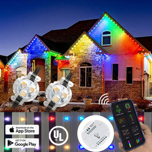 LED nokta ışık kalıcı tatil ışıkları fabrika fiyat IP68 IP68 RGB/RGBW IP68 su geçirmez APP akıllı kontrol Soffit işık - Product Image 1