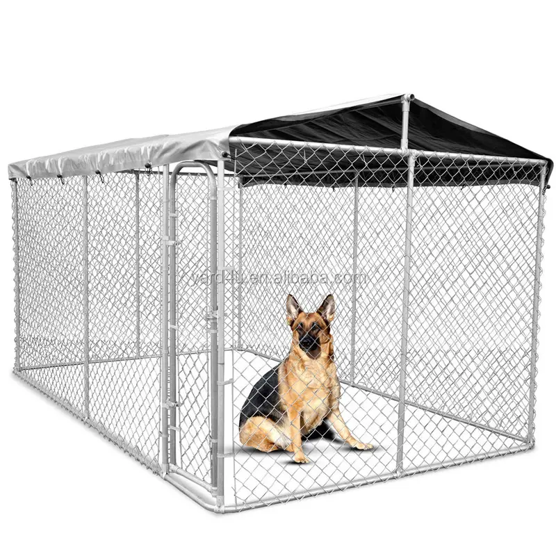 Hot Jual Kawat Kennel Anjing Kennel Pet Playpen Rantai Link Latihan Pena DIY Kotak Rantai Link Anjing