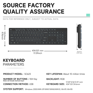 Español Reino Unido AZERTY Diseño hebreo coreano Juego de teclado y mouse Gaming Teclado y mouse inalámbricos recargables - Product Image 3