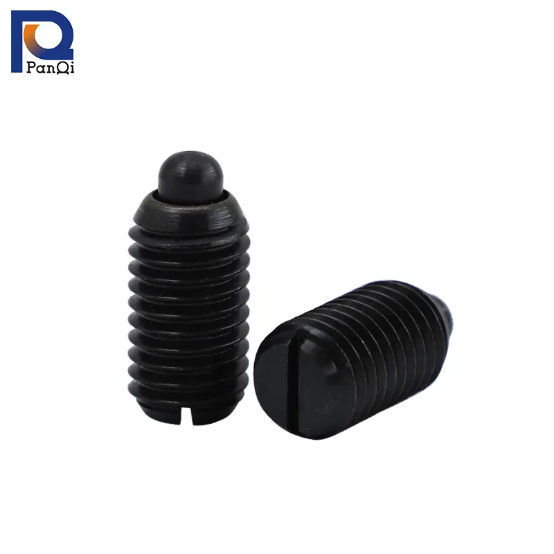 Spring Locating Pins One-Way Slot Tipe Pendek dengan Threaded Latch Plunger Pengaturan Ketat Top Pin Spring Plunger