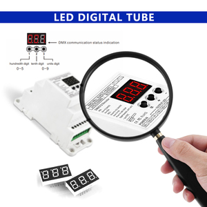 DINレールDMXコントローラーデコーダーDC12V 24V 1CH 3CH 4CH 5CH DMX5121990から定電圧PWM調光信号出力コンバーター - Product Image 3