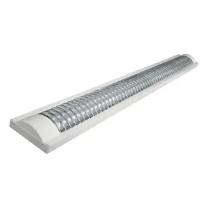 1.20 Mts白色光LED T5チューブETL認証アルミニウムおよびPC本体オフィス用グリッドキャビネット2 18w T8 LEDチューブ付き - Product Image 1