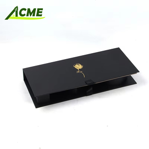 批发翻盖礼品盒字母组合设计 “我爱你” 信息花图案个性化包装压花哑光层压 - Product Image 6