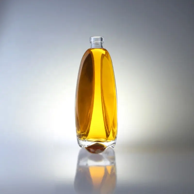 Trihedron uísque cachaca garrafa de vidro, 500ml 700ml spray personalizado decalque vidro