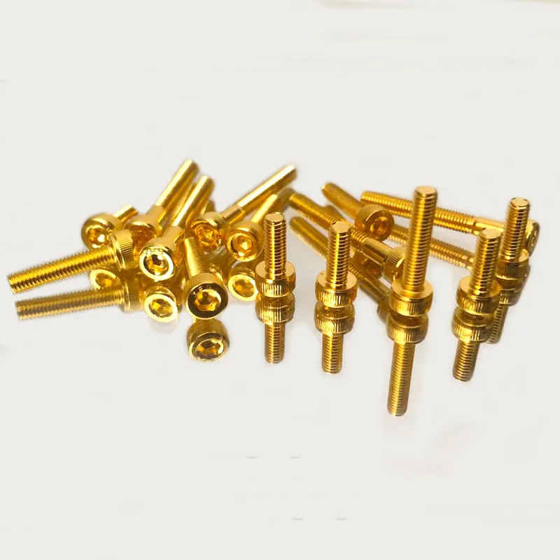 Grade 12.9 machine screws M3 titanium-plated golden screws wholesale for Yokomo YD2 SX & SXII