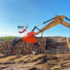 XUVOL OEM/ODM 20-25 Tonnen Bagger befestigung Forst maschinen Bündel Holz klemme 360 ° Drehung Großer hydraulischer Holz greifer - Product Image 2