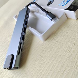 8 in 1 Type C ฮับกับเครือข่าย HDTV Ethernet เครื่องอ่านการ์ด tf/sd 2 USB และ Pd 100W 3.0 RJ45ฮับ100M สำหรับโทรศัพท์มือถือแล็ปท็อป - Product Image 4