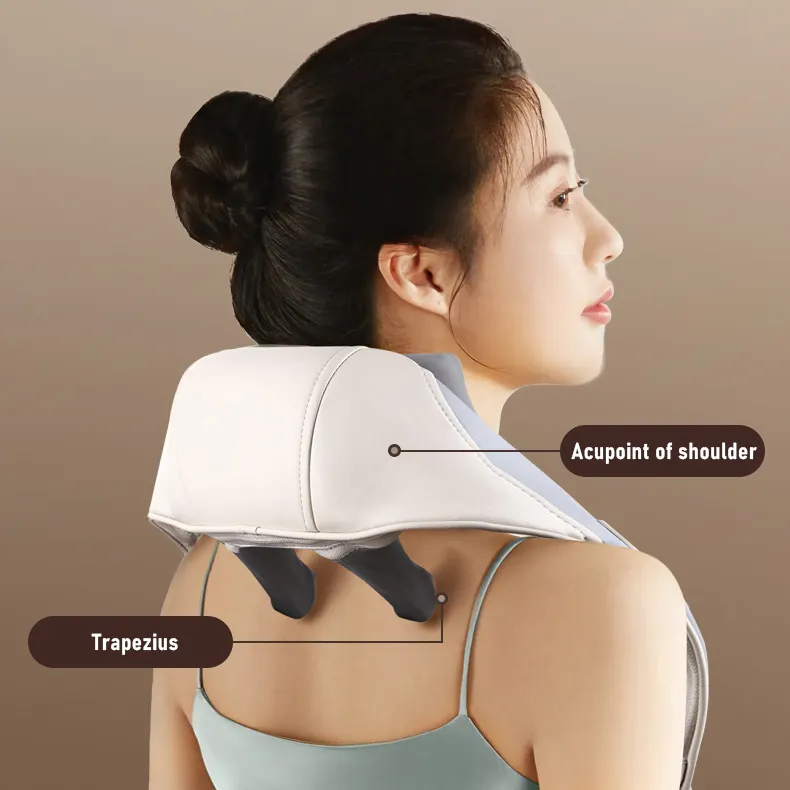 카 홈 오피스용 심부 조직 요통 완화 혼련 경추 지압 스마트 전기 목과 어깨 마사지기 숄